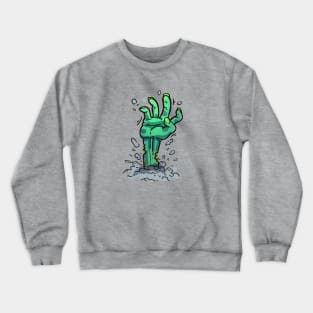 Cartoon Zombie Hand Crewneck Sweatshirt